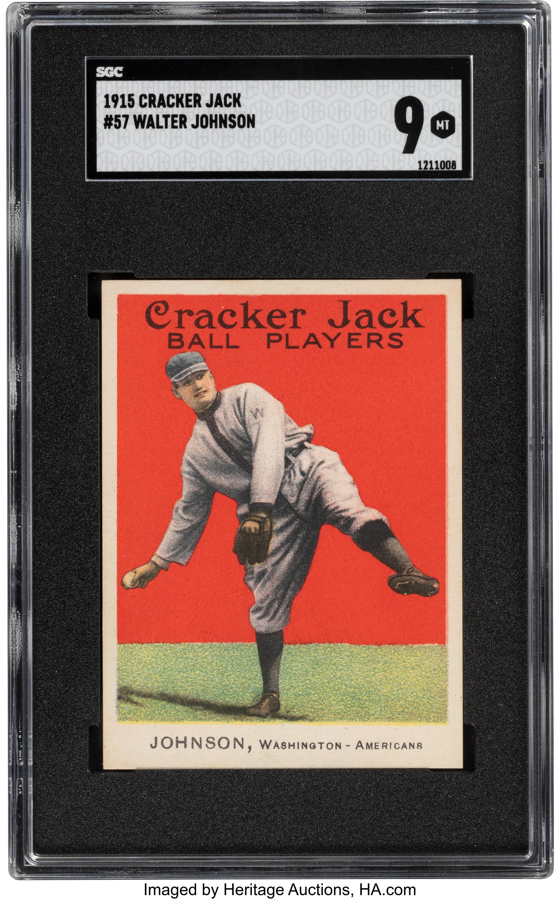 1915 Cracker Jack Walter Johnson