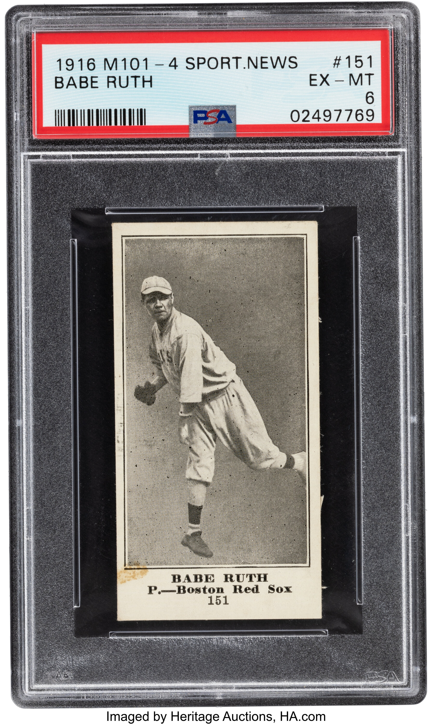 1916 Sporting News Babe Ruth #151 Baseball - VCP Price Guide