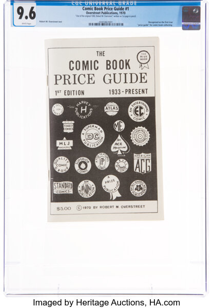 Books:Overstreet, Overstreet Comic Book Price Guide #1 First Printing (Overstreet Publications, 1970) CGC NM+ 9.6 White pages....