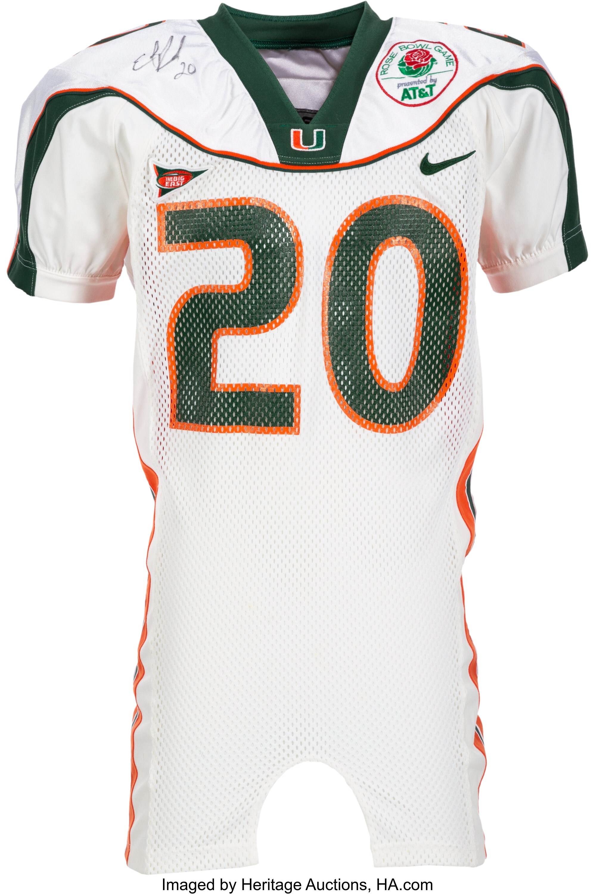 Miami Hurricanes NCAA Authentic On-Field Team Issued Baseball Ivory Jersey