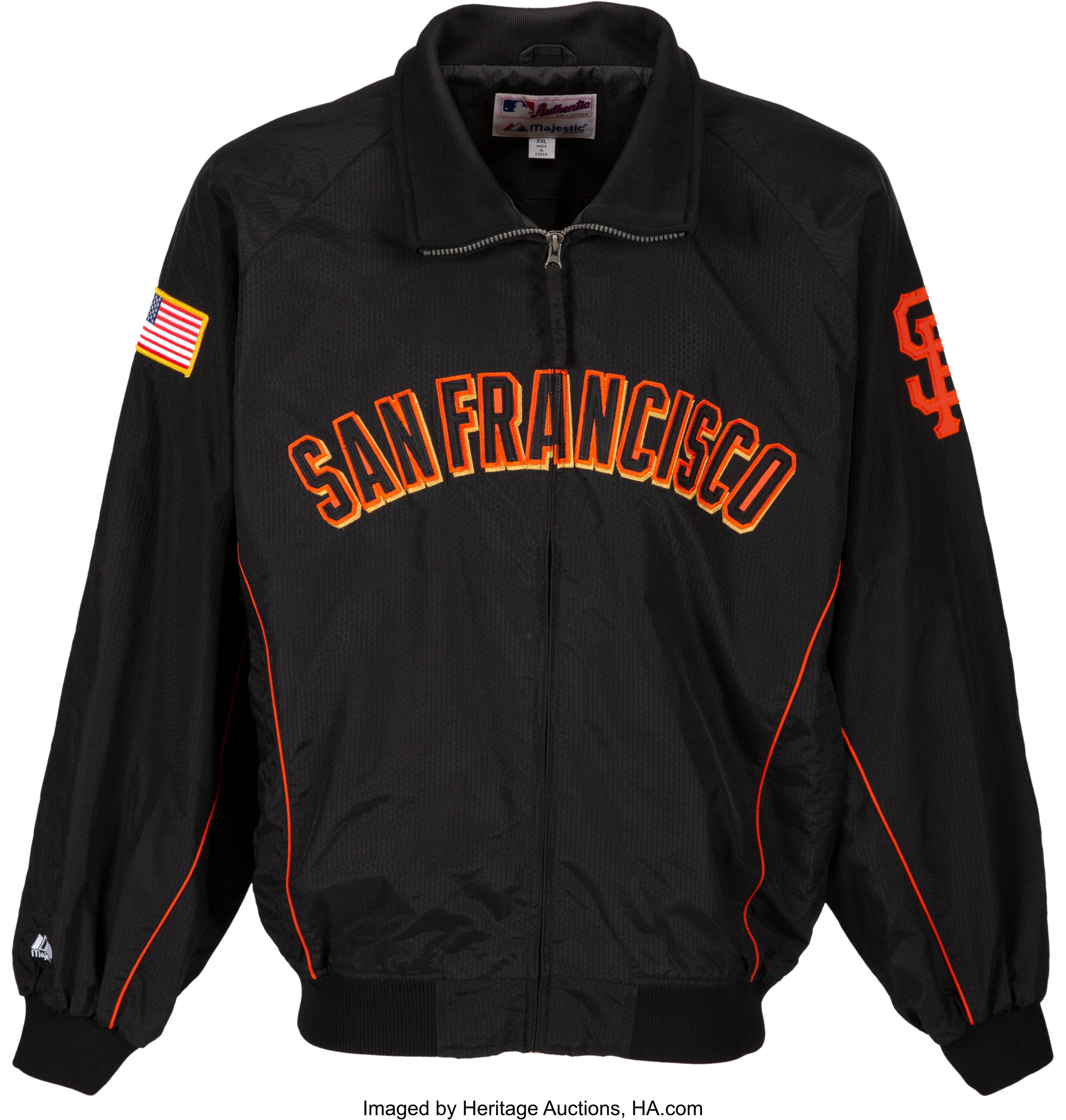 American Flag San Francisco Giants Black Jacket