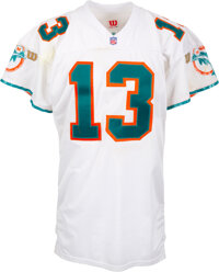 Lot - Signed Dan Marino Miami Dolphins Jersey Guinness World Records Museum  Display