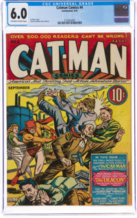 Cat-Man Comics #9 (Holyoke, 1942) CGC VF+ 8.5 Off-white pages., Lot  #92146