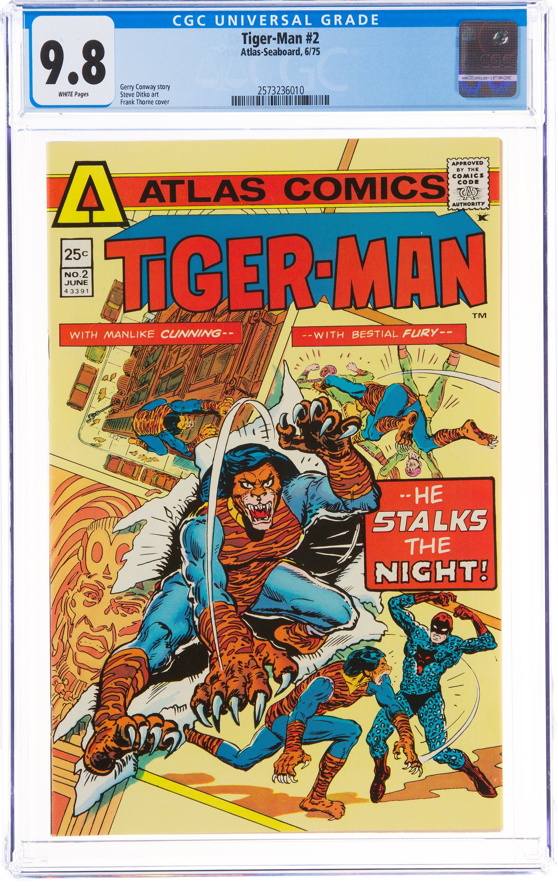 Tiger-Man #3 VINTAGE ATLAS COMICS 1975 Bronze Age Superhero Comic Book 