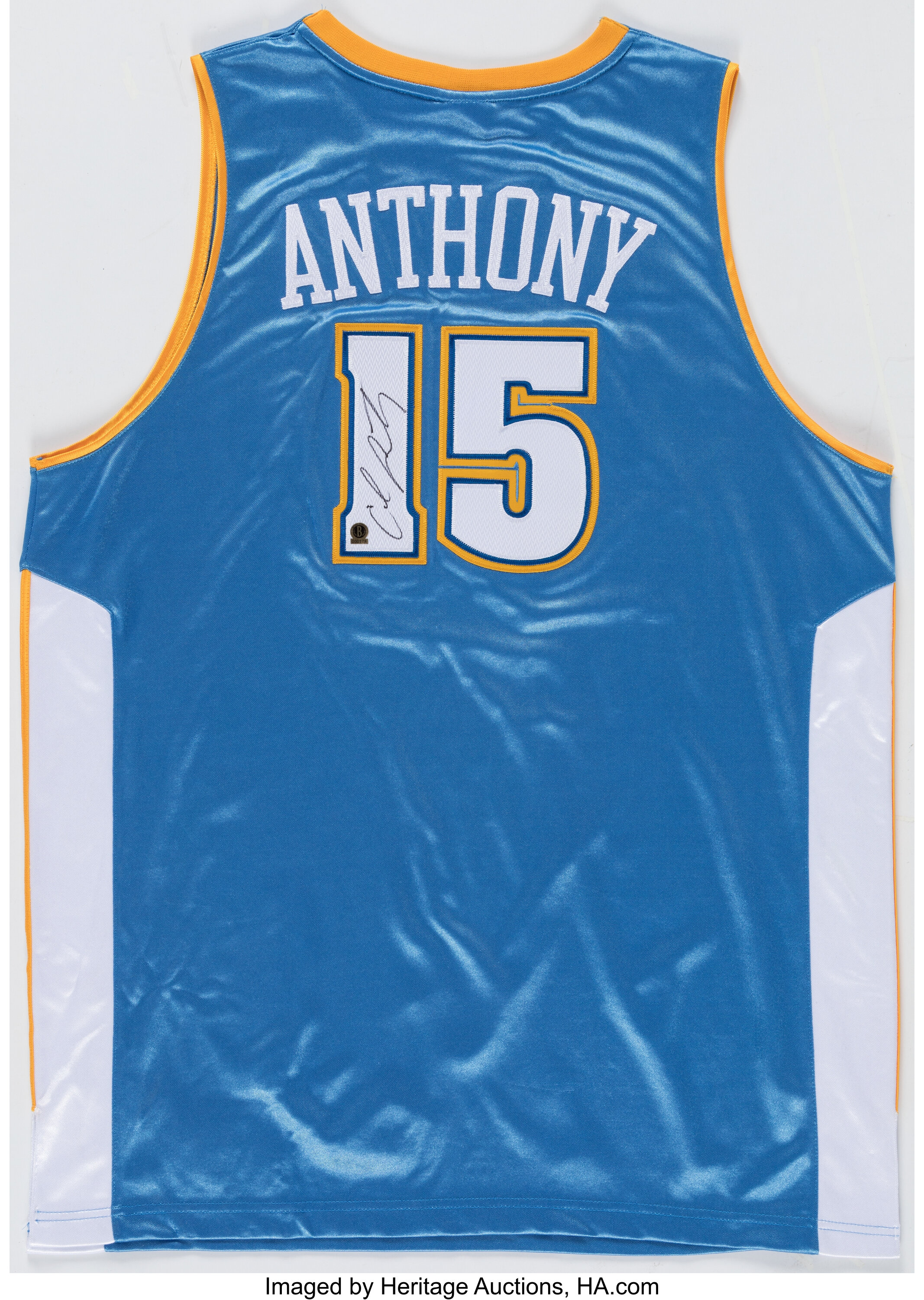Carmelo Anthony Autographed Framed Nuggets Jersey - The Stadium Studio