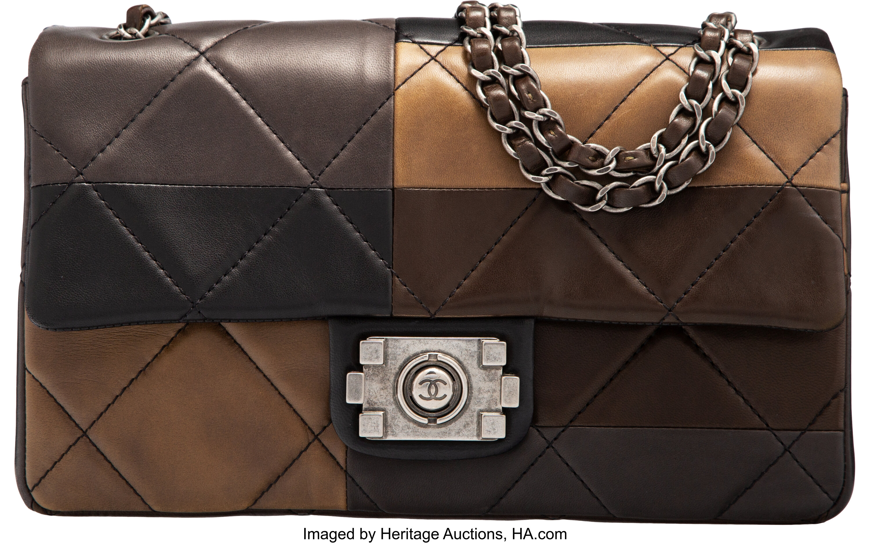 Chanel - Mademoiselle Reissue Suede Patchwork Flap Bag