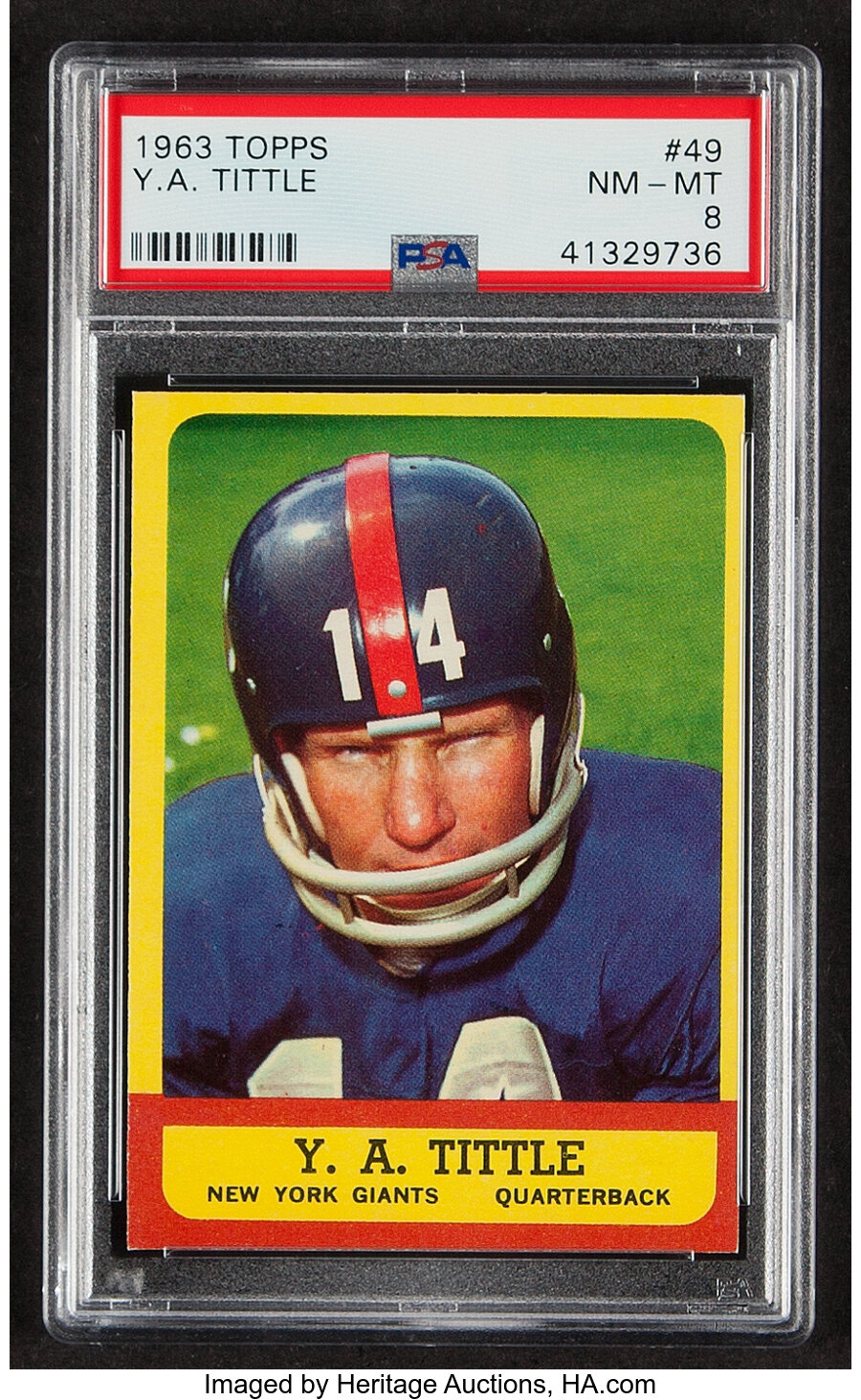 1963 Topps Y.A. Tittle #49 PSA NM-MT 8