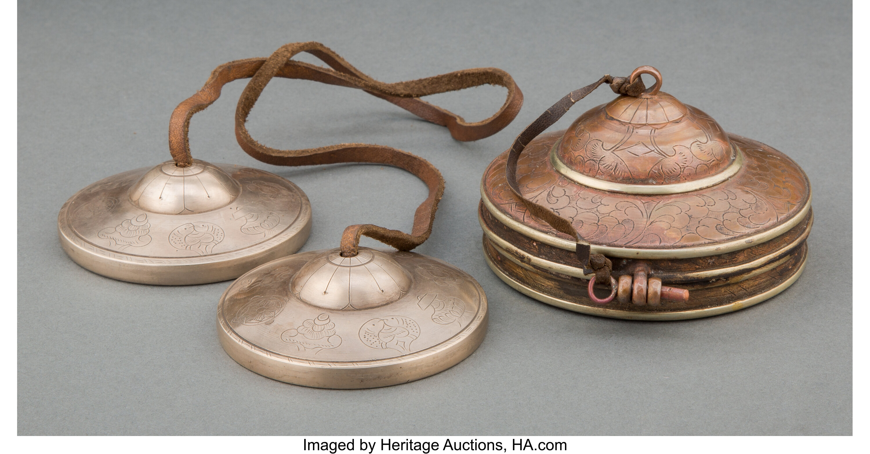 Set of 2 nice vintage Tibetan bells