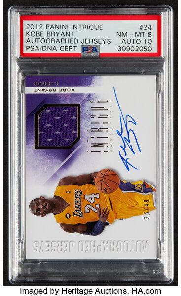 Kobe Bryant 2012-13 Panini Intrigue Winning Ink /49 Autograph Lakers BGS  9.5 NBA