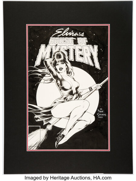 Original Comic Art:Covers, Dave Stevens Elvira's House of Mystery