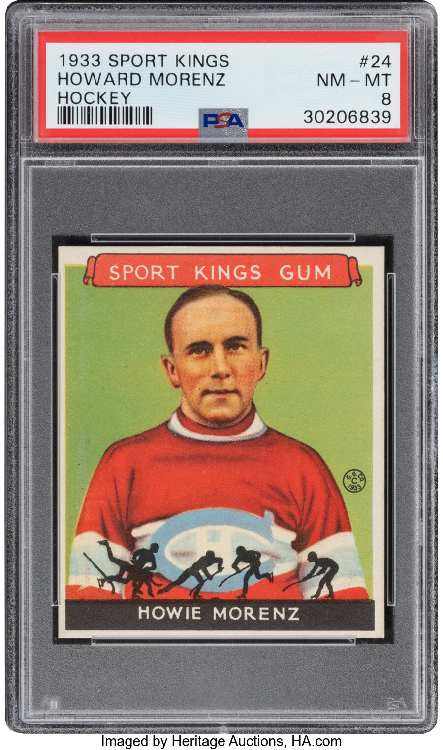 1933 Sport Kings Howie Morenz #24 PSA NM-MT 8