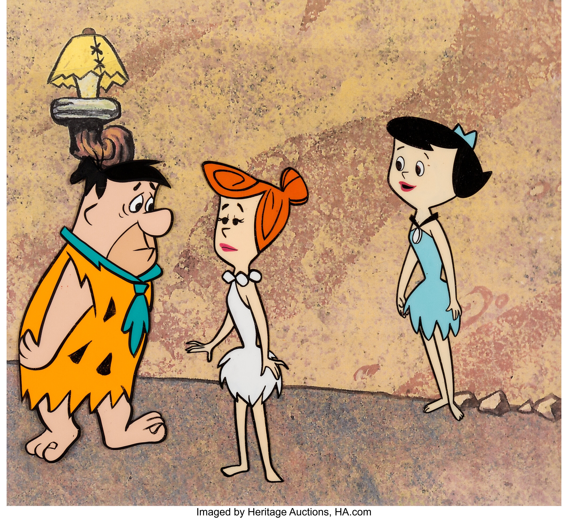 The Flintstones Fred Wilma And Betty Production Cel Setup With Lot 16287 Heritage Auctions 1655
