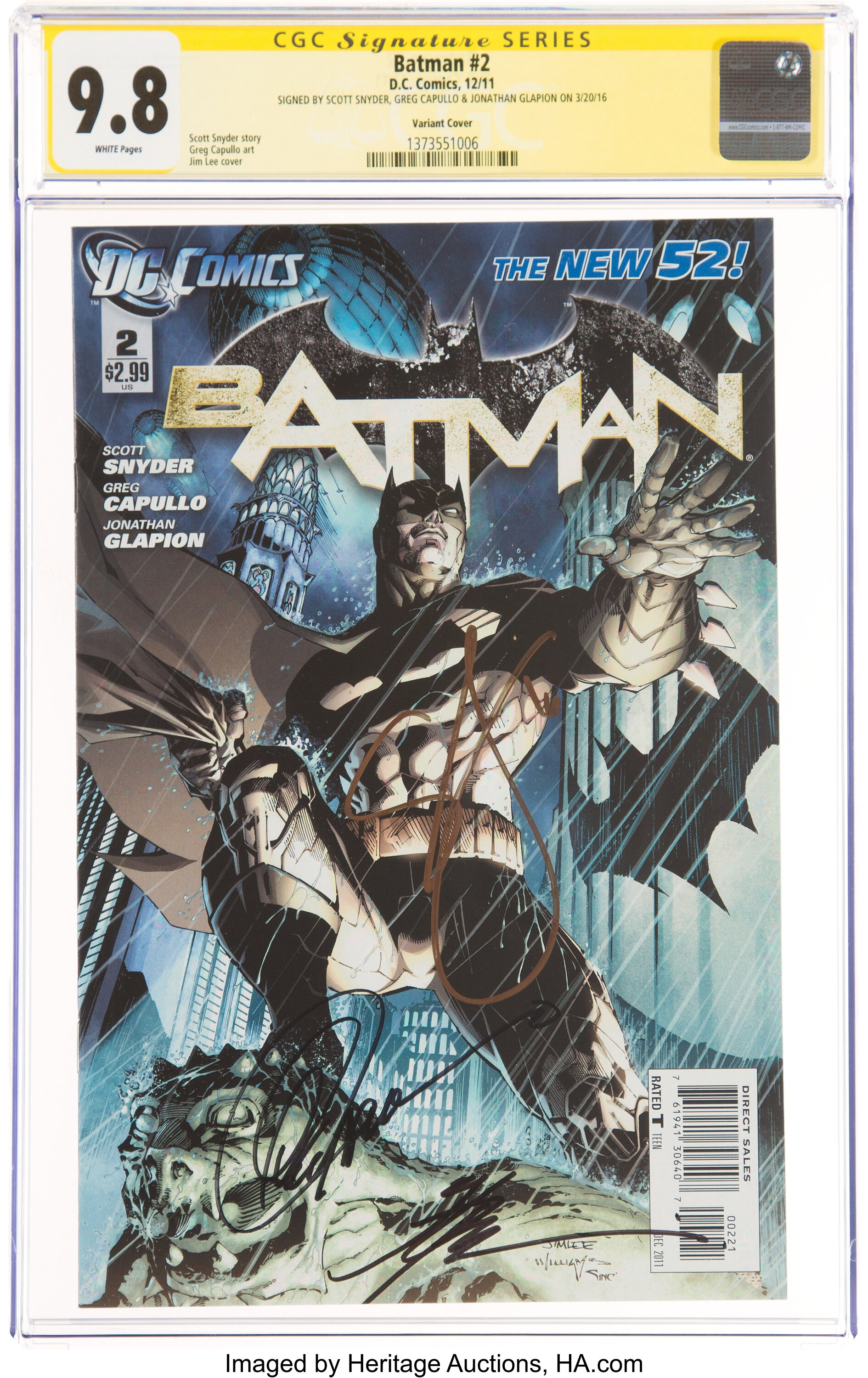 Batman #2 Variant Cover - Signature Series: Scott Snyder, Greg | Lot #82083  | Heritage Auctions