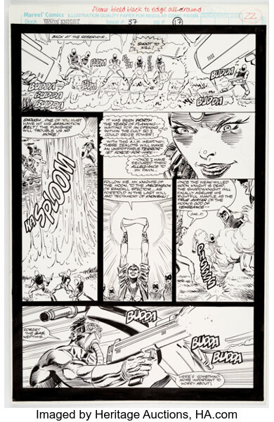 Original Comic Art:Story Page, Ron Garney and Tom Palmer Marc Spector: Moon Knight #37 Story Page 17 Original Art (Marvel, ...