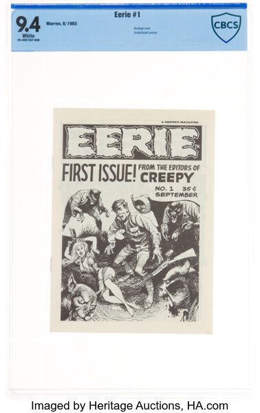 Magazines:Horror, Eerie #1 First Printing (Warren, 1965) CBCS NM 9.4 White pages....