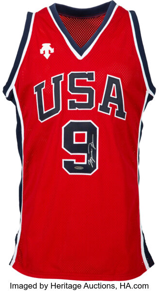 Michael Jordan Signed Team USA Jersey (UDA)