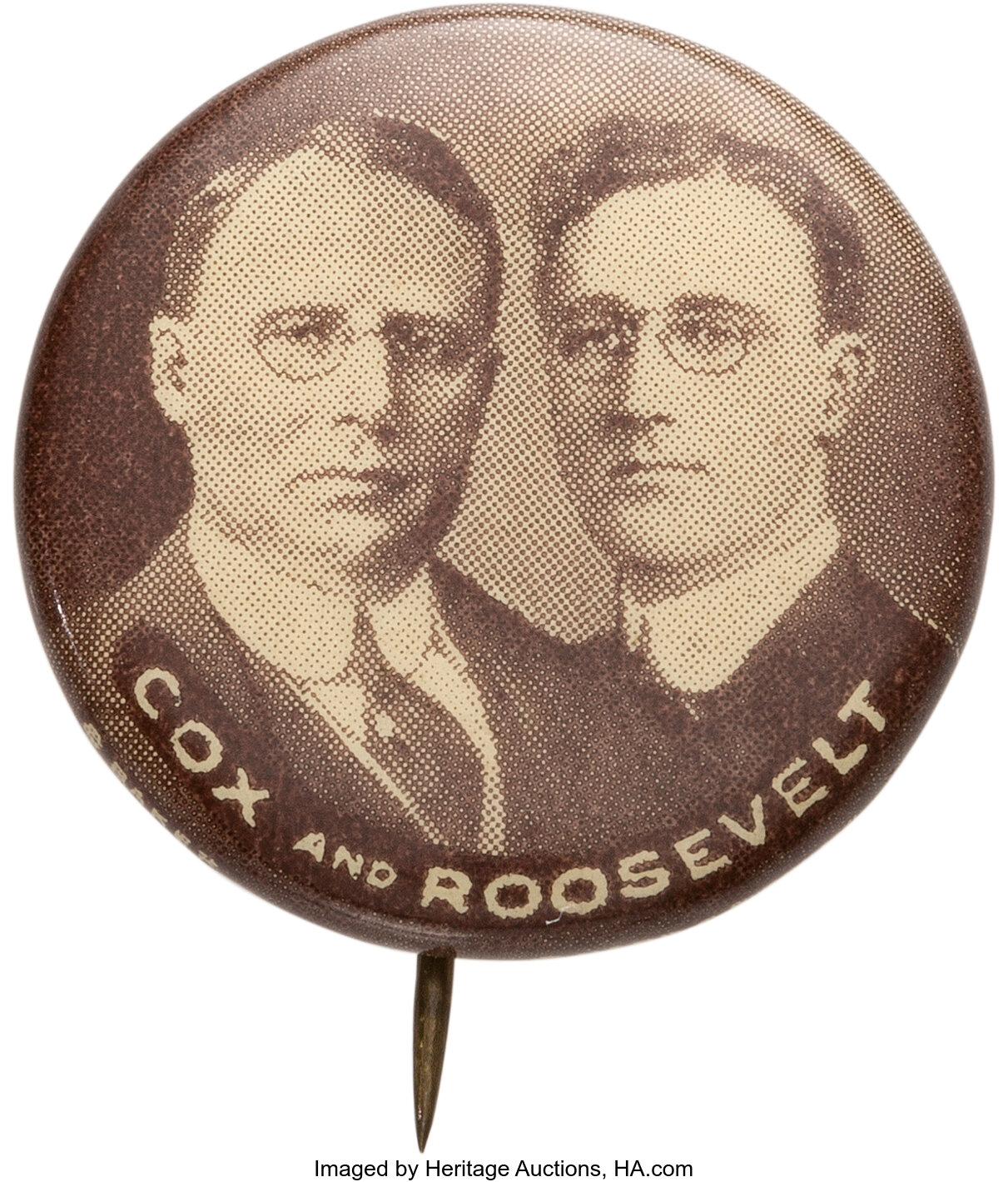 Cox Roosevelt The Holy Grail Jugate Button For These 1920 Lot 