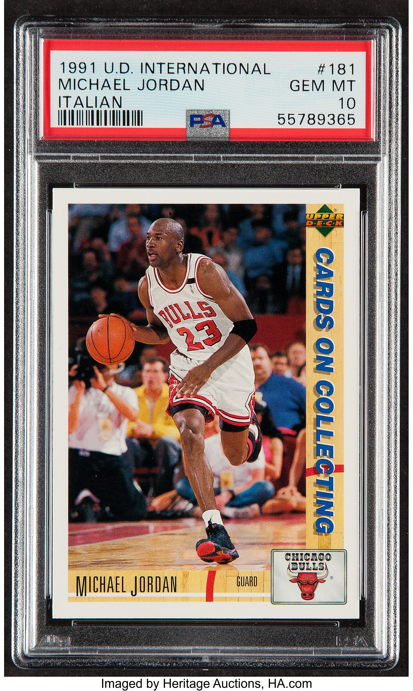 1991 Upper Deck International Michael Jordan (Italian) #181 PSA Gem | Lot  #44279 | Heritage Auctions