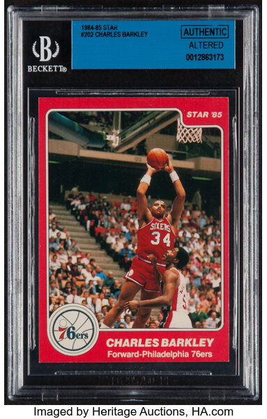 1984-85 Star Co. Charles Barkley #202 BGS Authentic - Altered