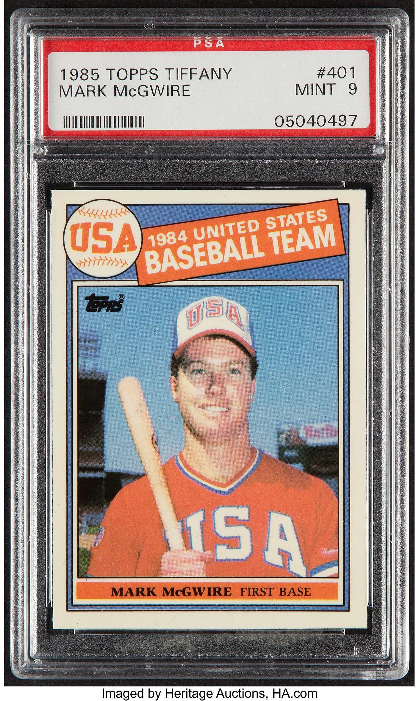 Mark McGwire 1985 Topps Team USA Rookie Card #401