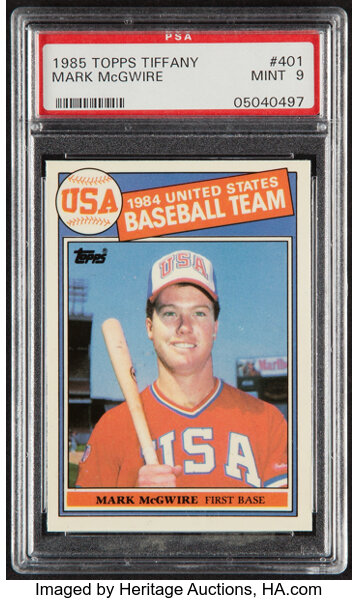 Mark McGwire Team USA 1985 Topps # 401 Rookie Card