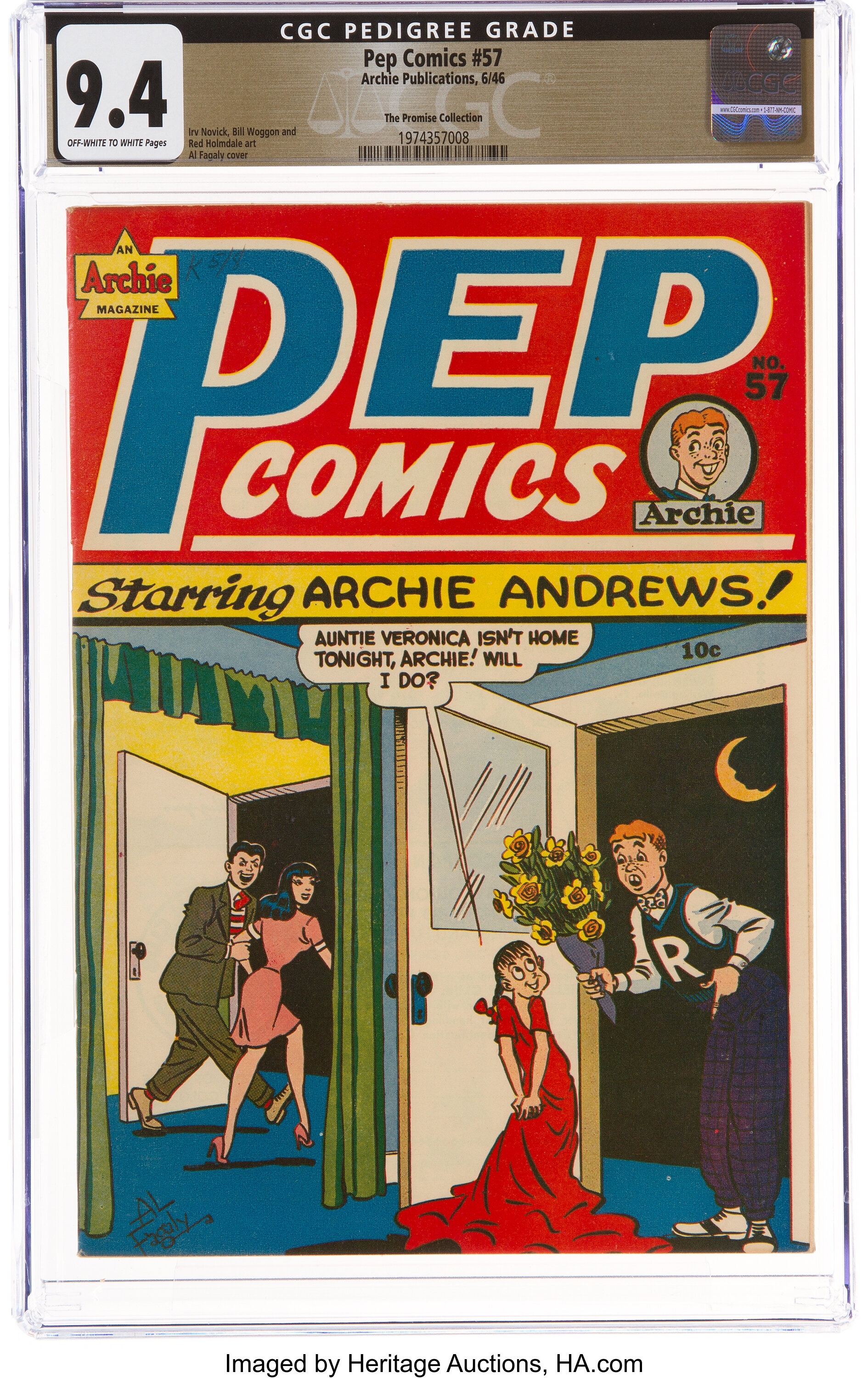 Pep Comics 57 The Promise Collection Pedigree Archie 1946 Cgc Lot Heritage Auctions