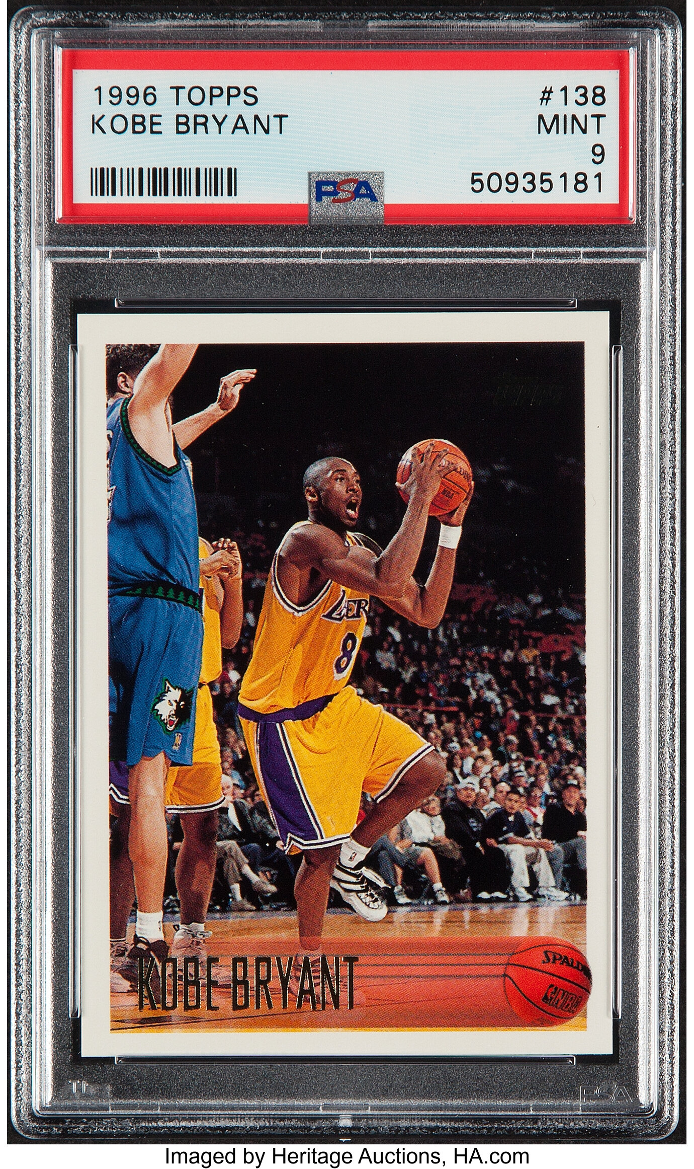 1996 Topps Kobe Bryant #138 PSA Mint 9.... Basketball Cards