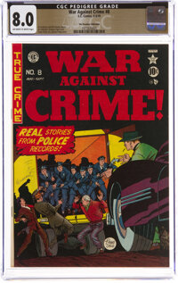 War Against Crime #8 The Promise Collection Pedigree (EC, 1949) CGC VF 8.0 Off-white to white pages
