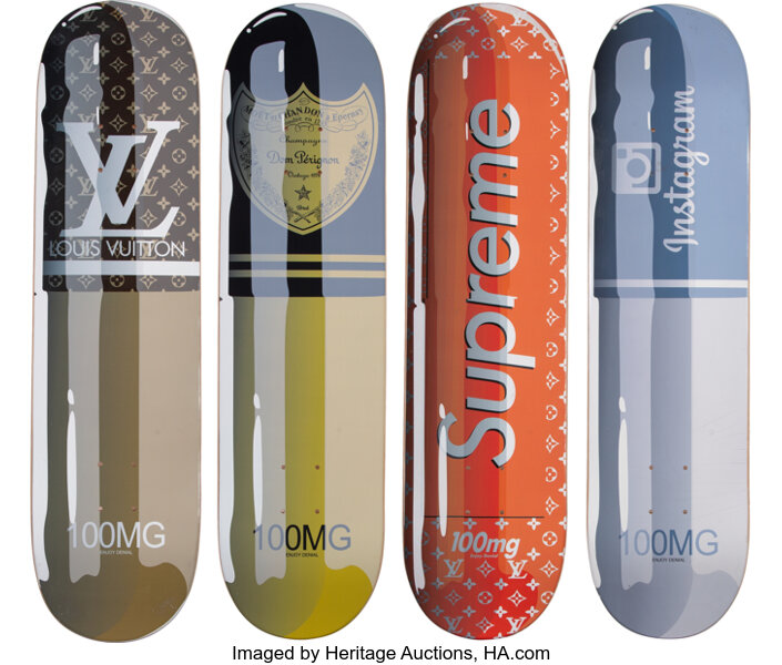 Sold at Auction: Denial, DENIAL 'Supreme Vuitton Smashup Pill' Skateboard  Deck