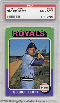 GEORGE BRETT Signed 1981 DONRUSS Card #100 Beckett Authenticated BAS