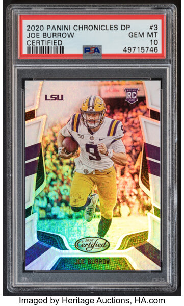 Sold at Auction: 2020 PANINI CHRONICLES SCORE JOE BURROW ROOKIE CARD