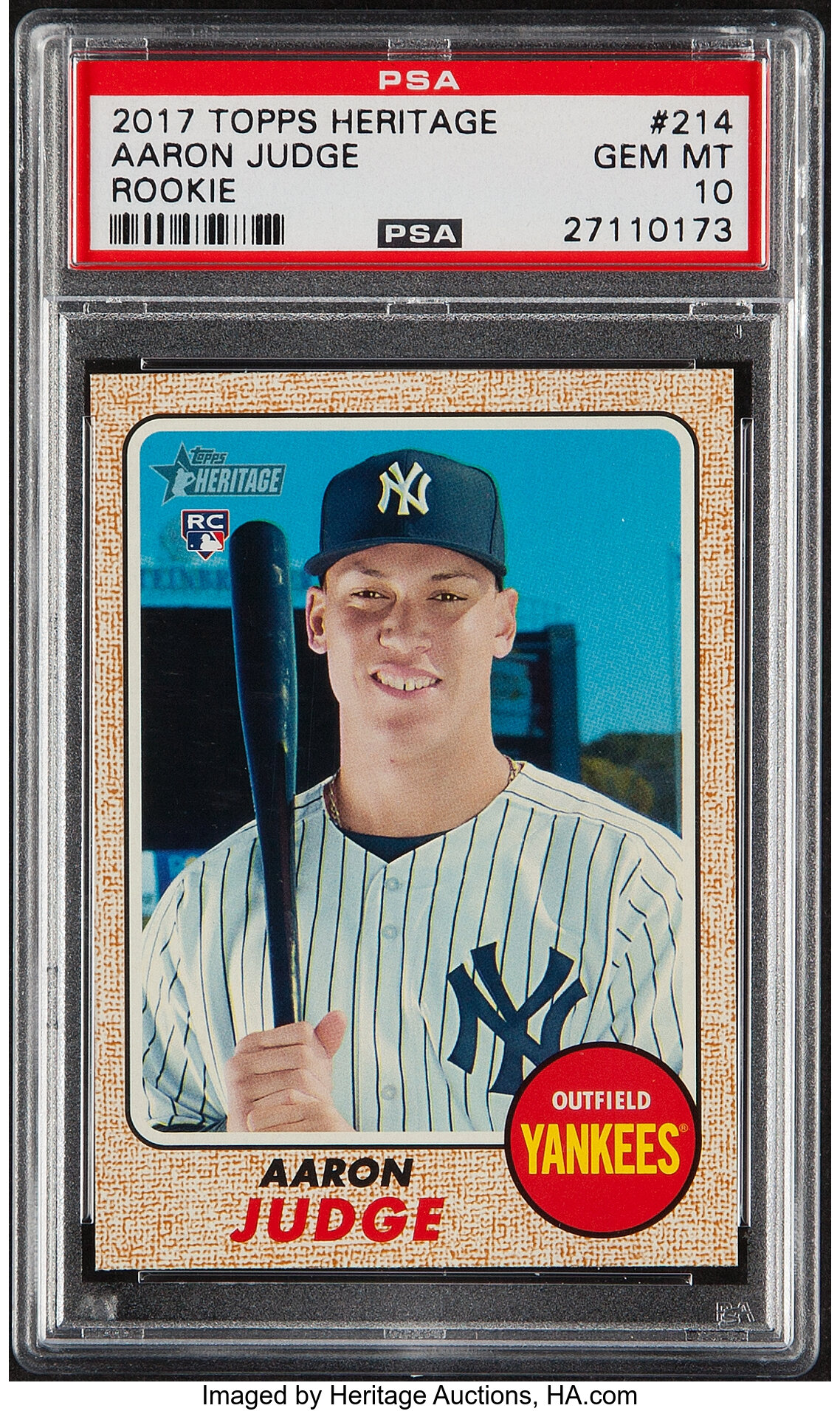 Sold at Auction: Gem Mint 10 AARON JUDGE Rookie Baseball Card