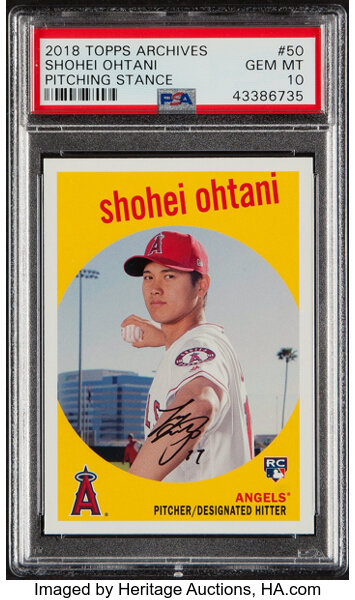 Shohei Ohtani 2018 Topps Heritage Now & Then Rookie Card #NT-11