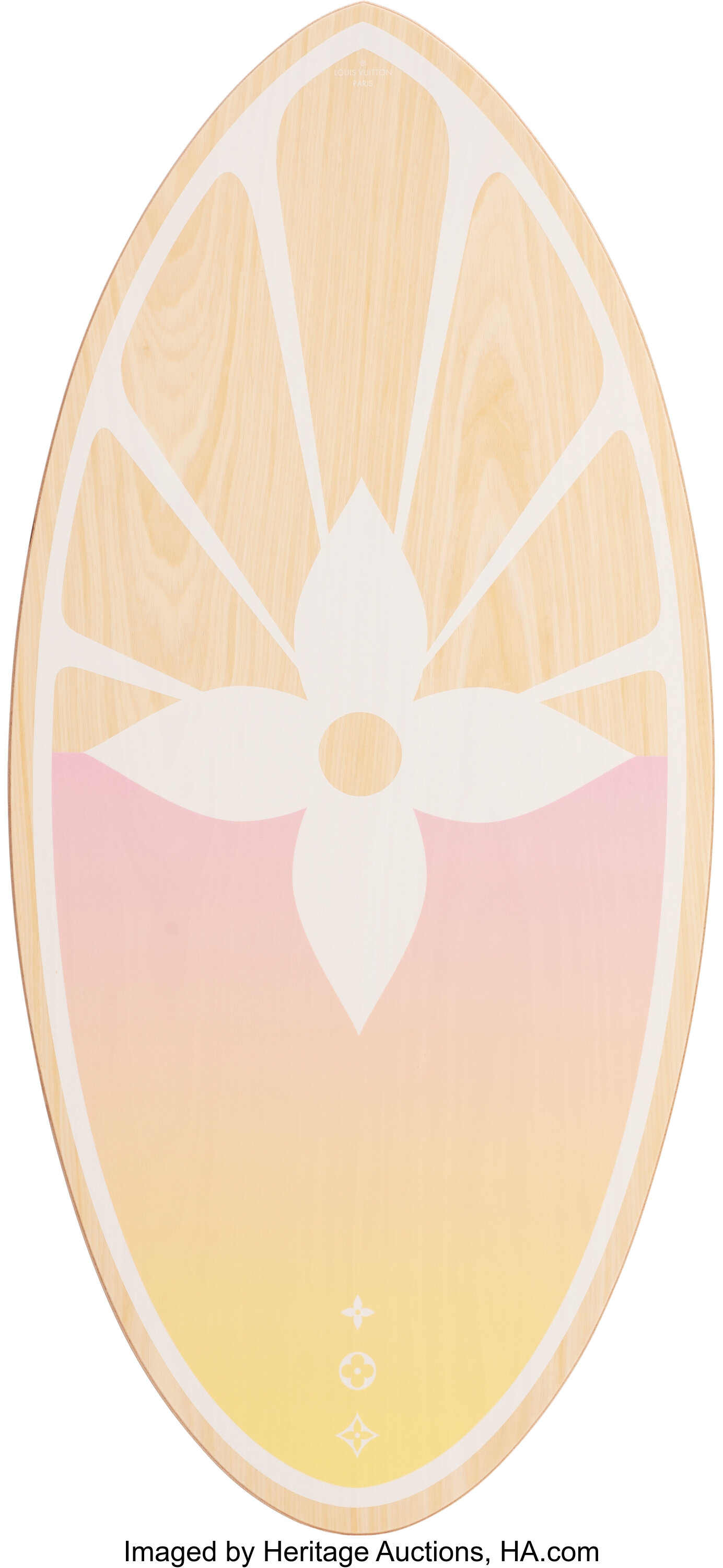 Louis Vuitton 21ss Pink x Yellow Wood Monogram By the Pool Skimboard  273lv36 at 1stDibs