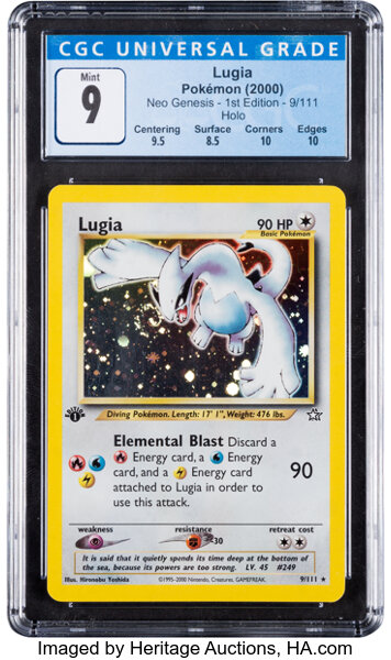 Pokémon Lugia #9 First Edition Neo Genesis Set Trading Card | Lot