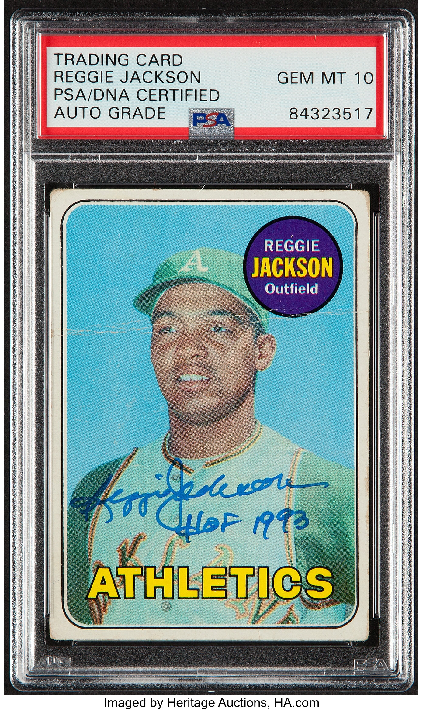 Reggie Jackson Oakland Athletics 1969 Topps #260 Rookie Card (PSA 5)