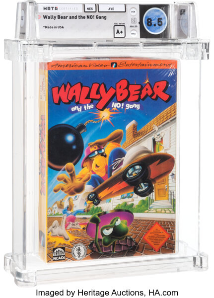 Wally Bear and the NO! Gang - Wata 8.5 A+ Sealed, NES AVE 1992 