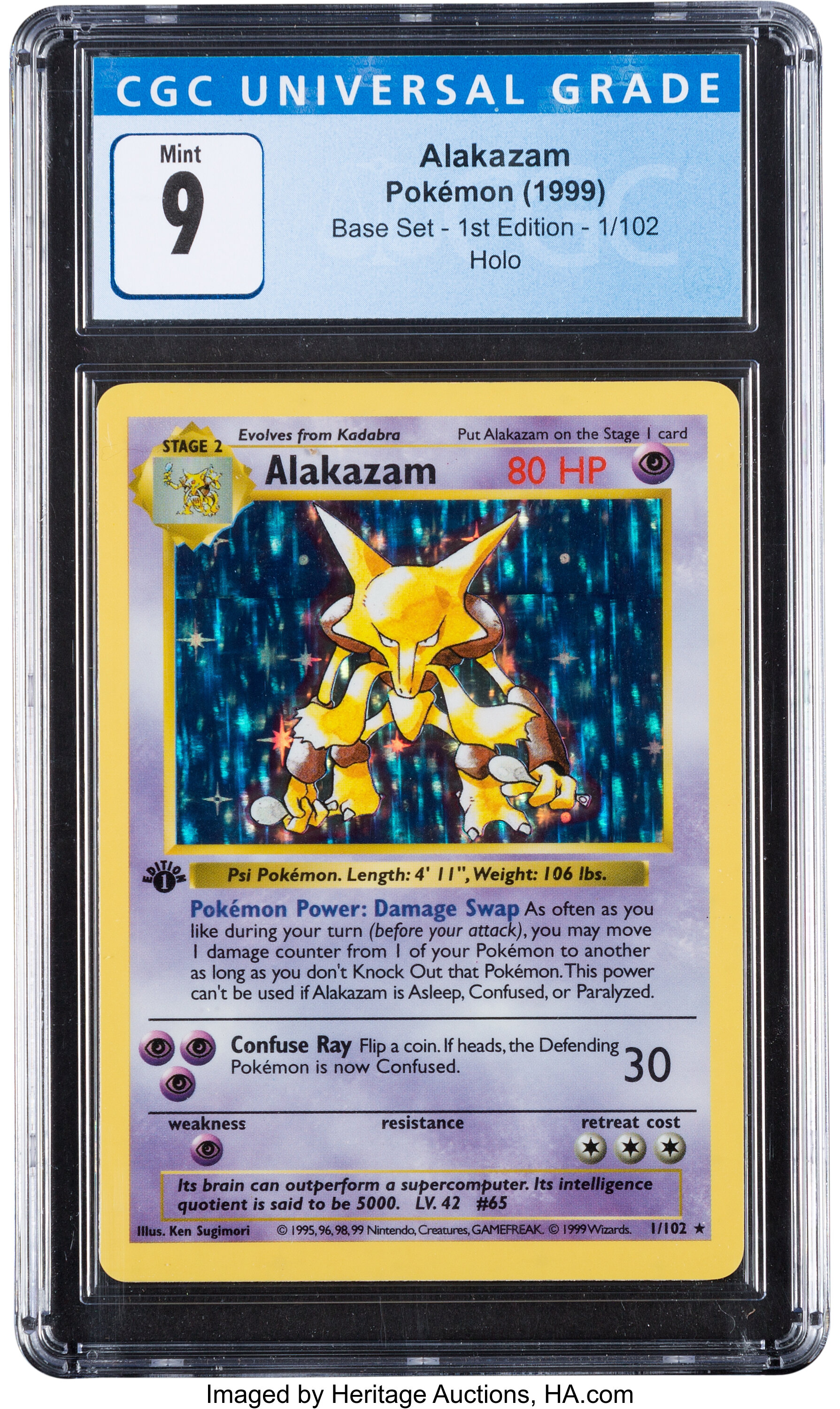 Pokémon Alakazam #1 First Edition Base Set Trading Card (wizards Of 