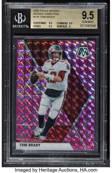 Tom Brady 2020 Panini Mosaic Mosaic Camo Pink #135 (PSA 10