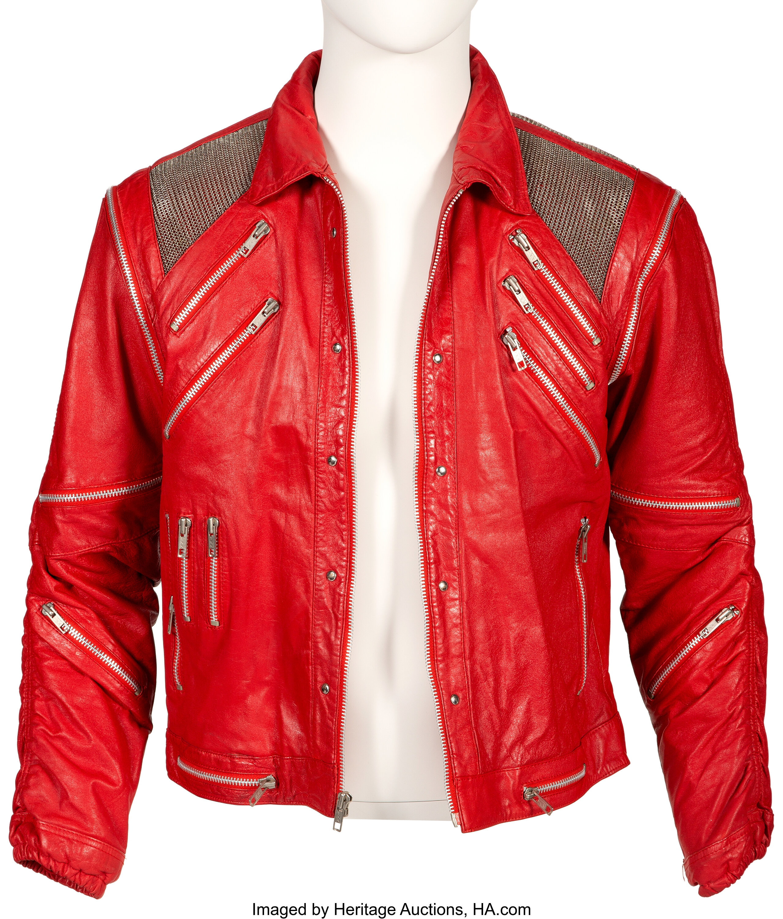 Michael Jackson Signed Personal Red Leather "Beat It" Jacket (circa | #11247 | Heritage Auctions
