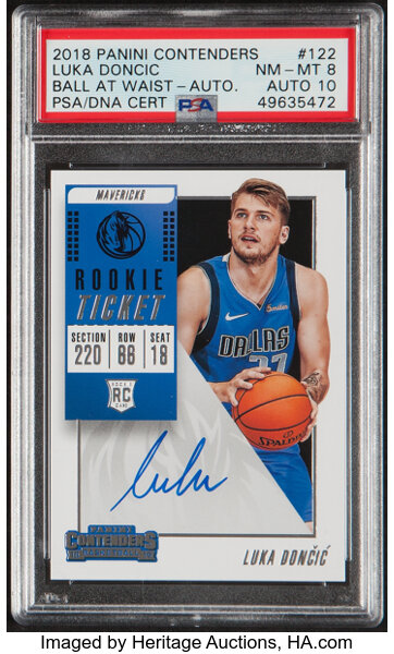 LUKA DONCIC SIGNED DALLAS MAVERICKS ROOKIE OF THE YEAR BASKETBALL JERSEY  PSA/DNA