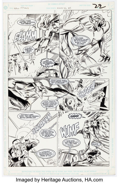 Original Comic Art:Story Page, Phil Jimenez, Curt Swan, and others The New Titans Annual #8 Story Page 27 Original Art (DC,...