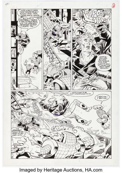 Original Comic Art:Story Page, Joe Staton and Terry Beatty Guy Gardner #2 Story Page 4 Original Art (DC, 1992)....