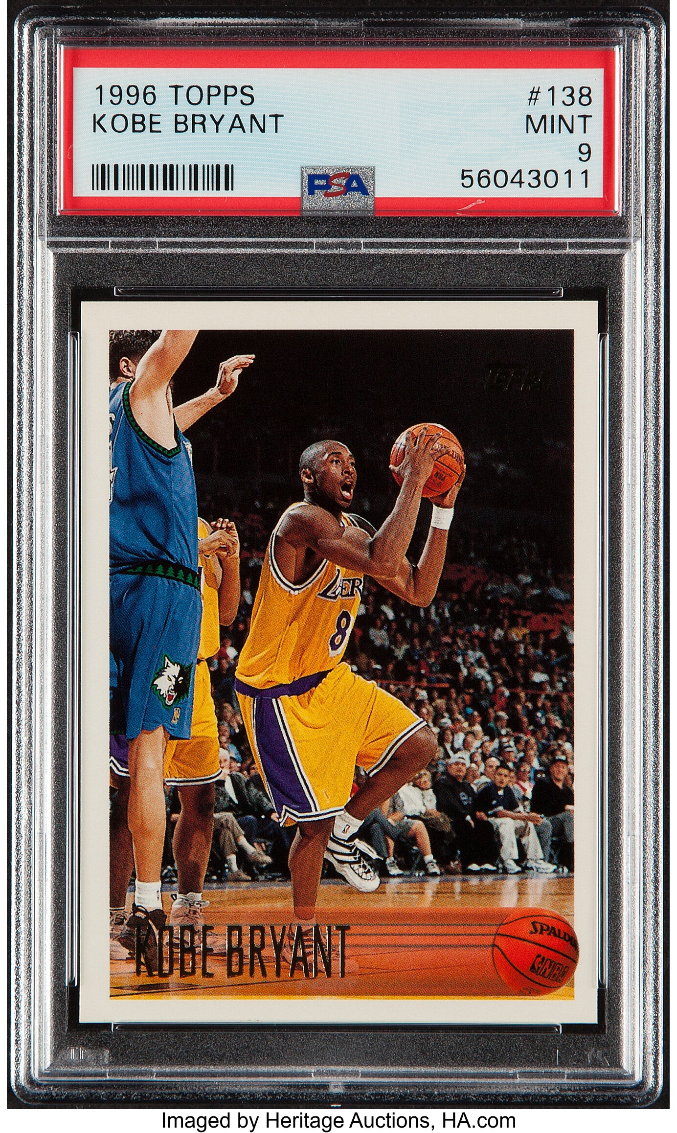 1996 Topps Kobe Bryant #138 PSA Mint 9.... Basketball Cards