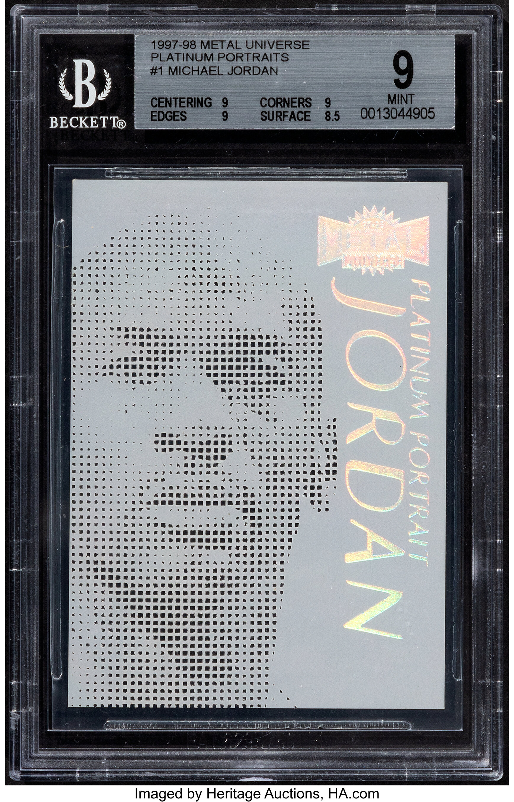 1997 Metal Universe Michael Jordan (Platinum Portrait) #1 BGS Mint | Lot  #59410 | Heritage Auctions