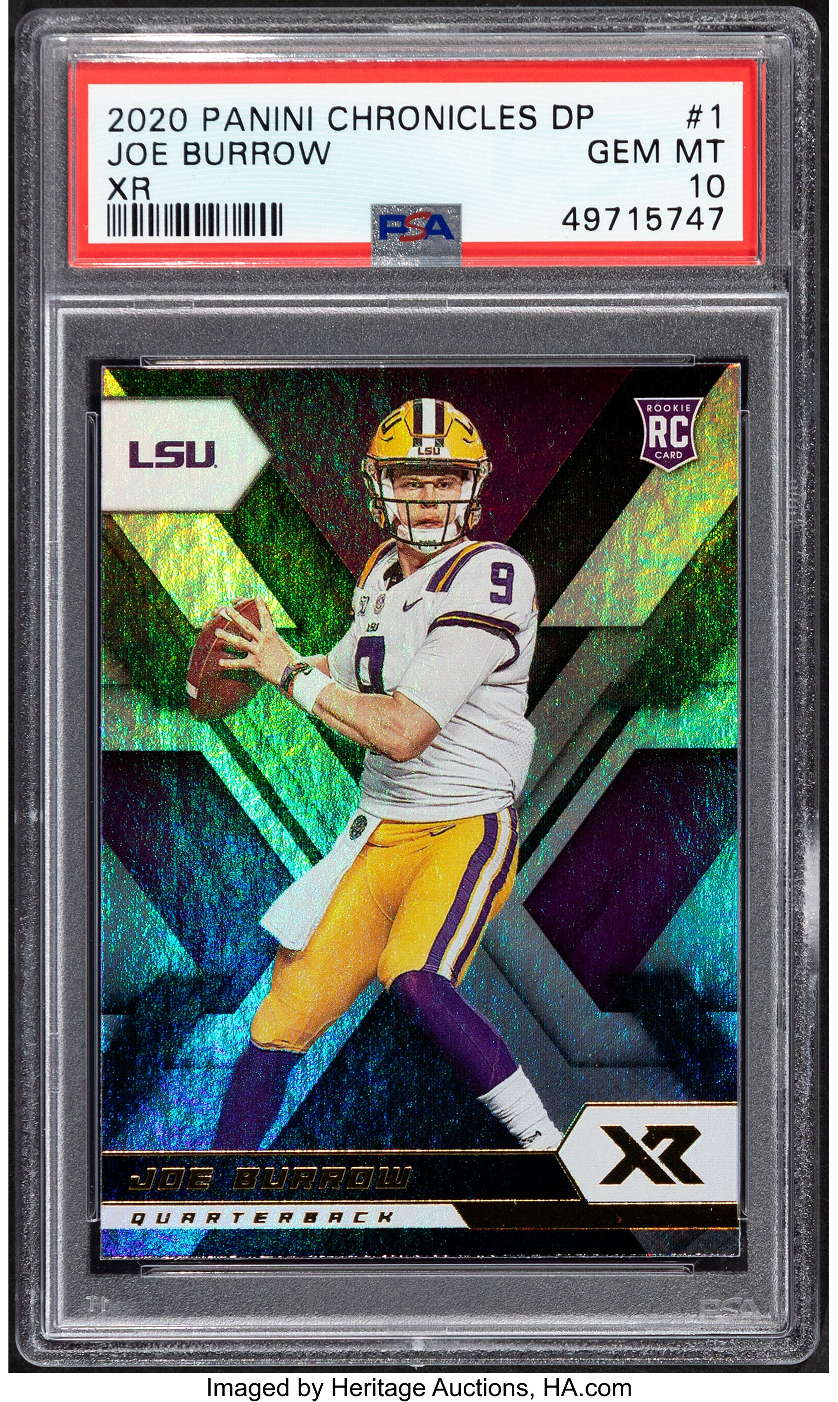 : 2020 JOE BURROW FIRST NFL ROOKIE CARD #1 DRAFT PICK