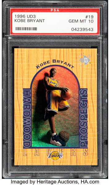 Kobe Bryant 1996 Upper Deck Rookie Exclusives Card (PSA)