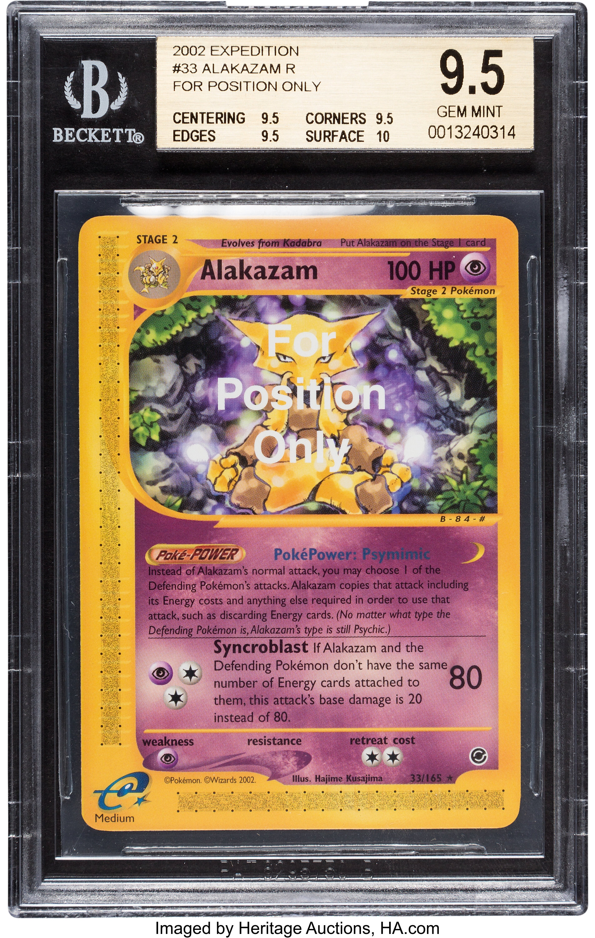 Check the actual price of your Alakazam Topps Pokemon card on