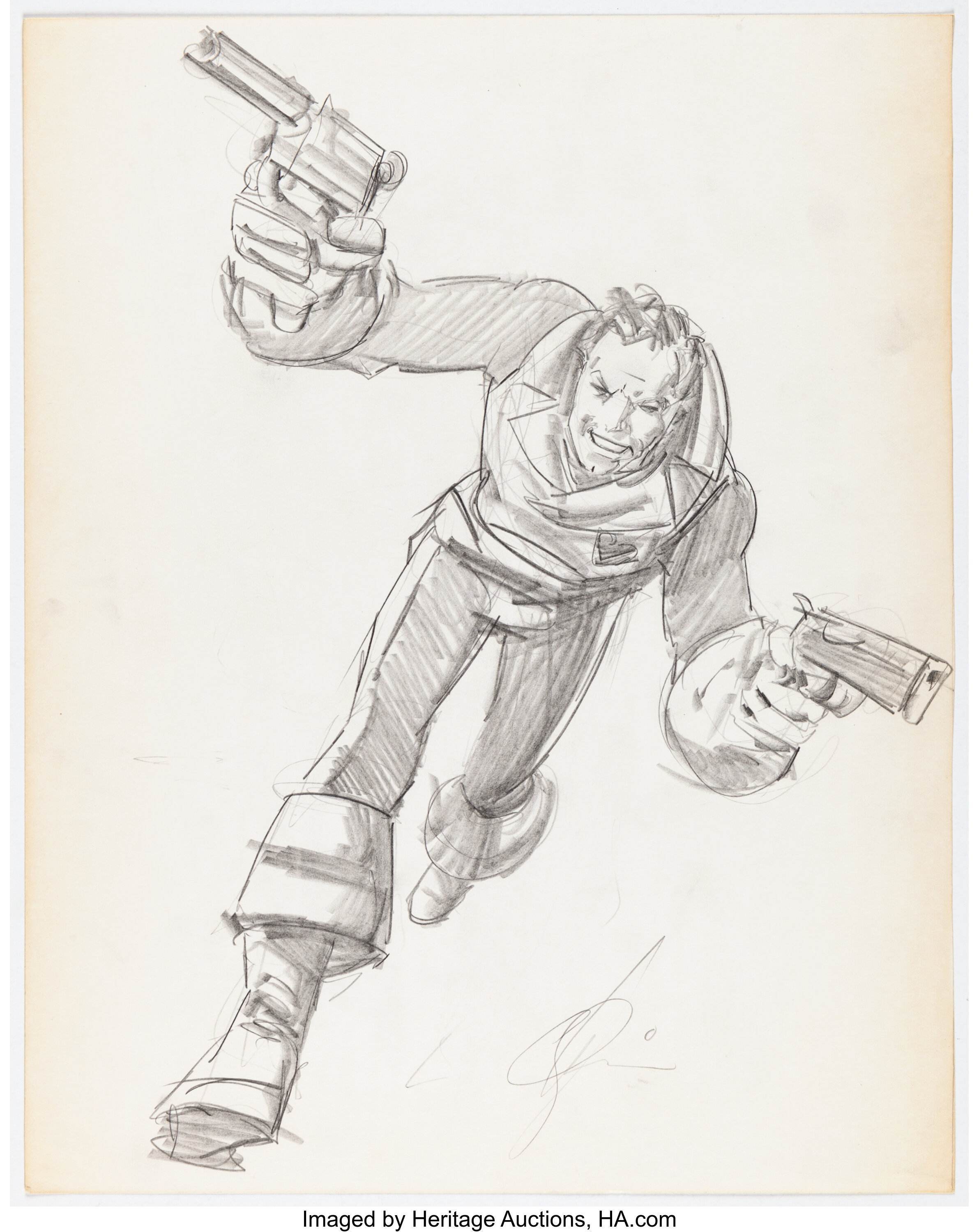 Howard Chaykin - Dominic Fortune Sketch Original Art (undated ...