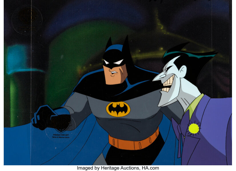 Batman: The Animated Series Batman and Joker Production Cel Setup | Lot  #48279 | Heritage Auctions